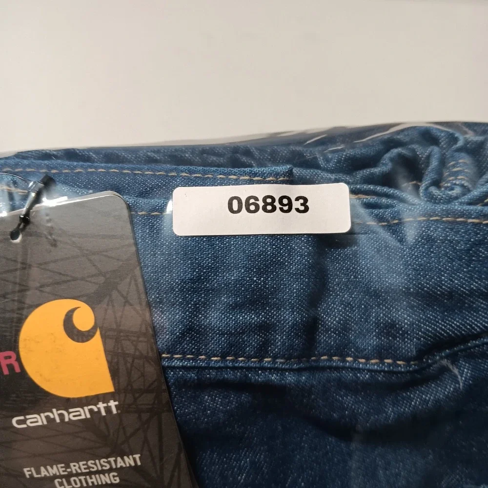 Carhartt FRB13-DNM Mens Flame Resistant FR Denim Dungaree Jeans 44x32 CAT 2 NWT